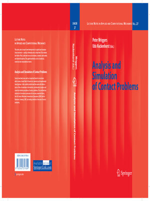 cover image of Analysis and Simulation of Contact Problems